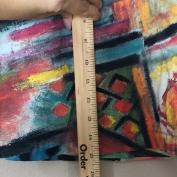 Vintage jazz 21 nylon abstract mini skort size 4 - Picture 6 of 9